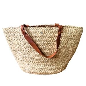 Helen Kaminski Raffia Large Tote - Leather Braided Handles